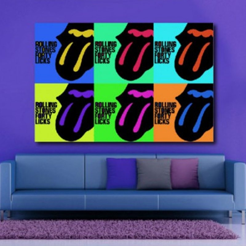 Πίνακας σε καμβά με μουσική Rolling Stones Andy Warhol's Art